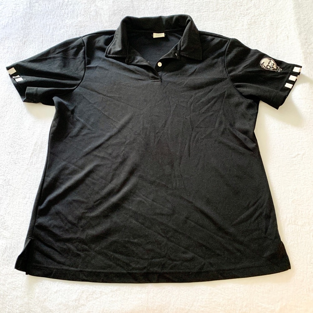 KFC Uniform Polo Shirt Men Size L Black Short Sleeve Workwear Colonel Logo KF310